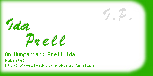 ida prell business card